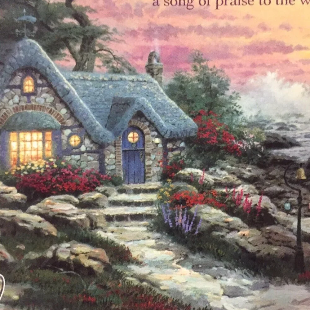 Thomas Kinkade Inspirations Puzzle 300 PC Cottage By The Sea Ceaco 2007 Oversize